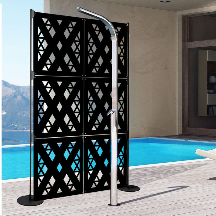 XSPIDER - Pannello in PVC traforato - Parasole Colore: nero, Misura: 98x98 cm