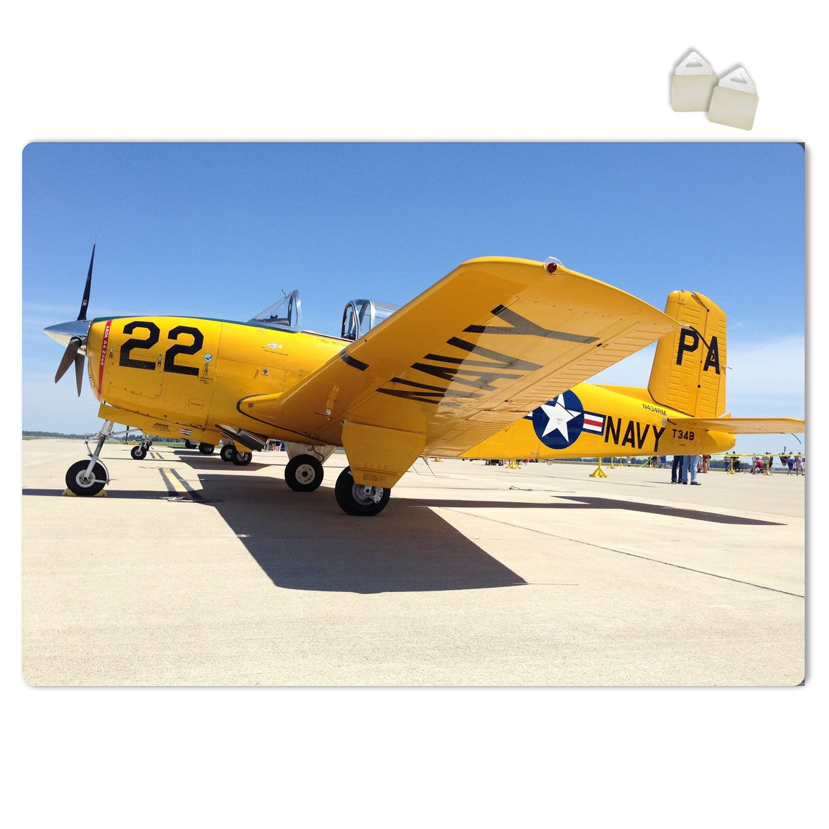 YELLOW PLANE - POSTER in PVC da 3mm Misura: 70x100 cm