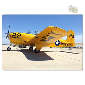 YELLOW PLANE - POSTER in PVC da 3mm Misura: 70x100 cm