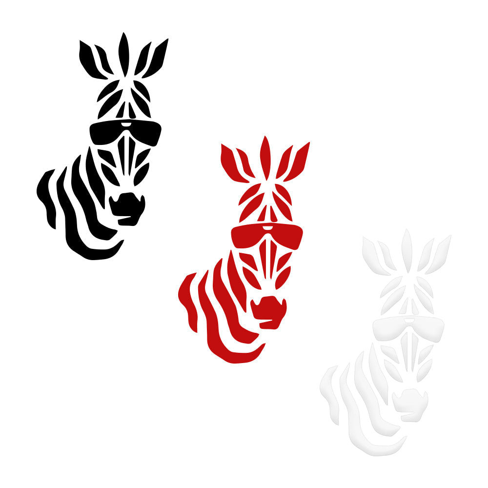 ZEBRA - Adesivo murale wall sticker in vinile 55x95 cm Colore: bianco