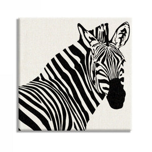 ZEBRA ds - Stampa su tela Canvas montata su telaio in legno Misura: 100x100 cm
