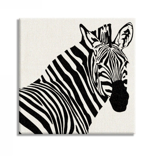 ZEBRA ds - Stampa su tela Canvas montata su telaio in legno Misura: 100x100 cm