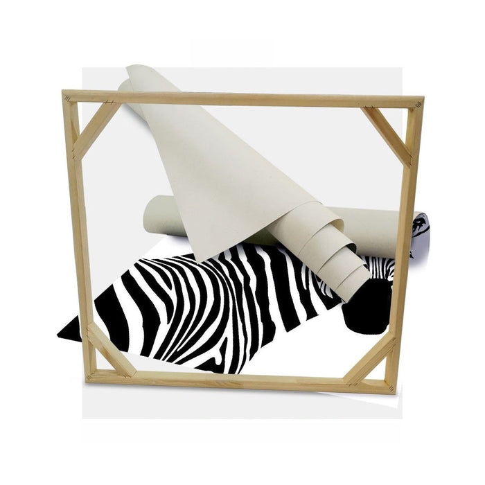 ZEBRA ds - Stampa su tela Canvas montata su telaio in legno Misura: 100x100 cm