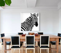 ZEBRA ds - Stampa su tela Canvas montata su telaio in legno Misura: 80x80 cm