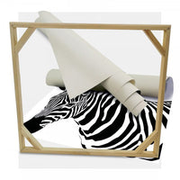 ZEBRA sx - Stampa su tela Canvas montata su telaio in legno Misura: 100x100 cm