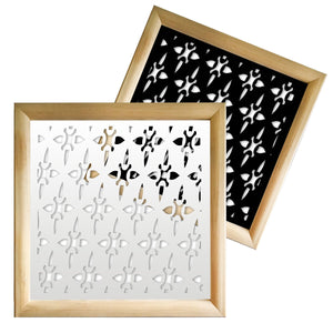 ZED - Moduli Decorativi in Legno e PVC Misura: 48x48 cm, Colore: nero