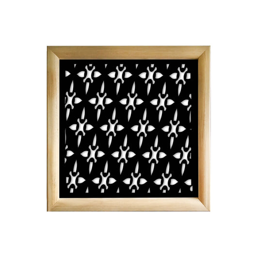 ZED - Moduli Decorativi in Legno e PVC Misura: 48x48 cm, Colore: nero