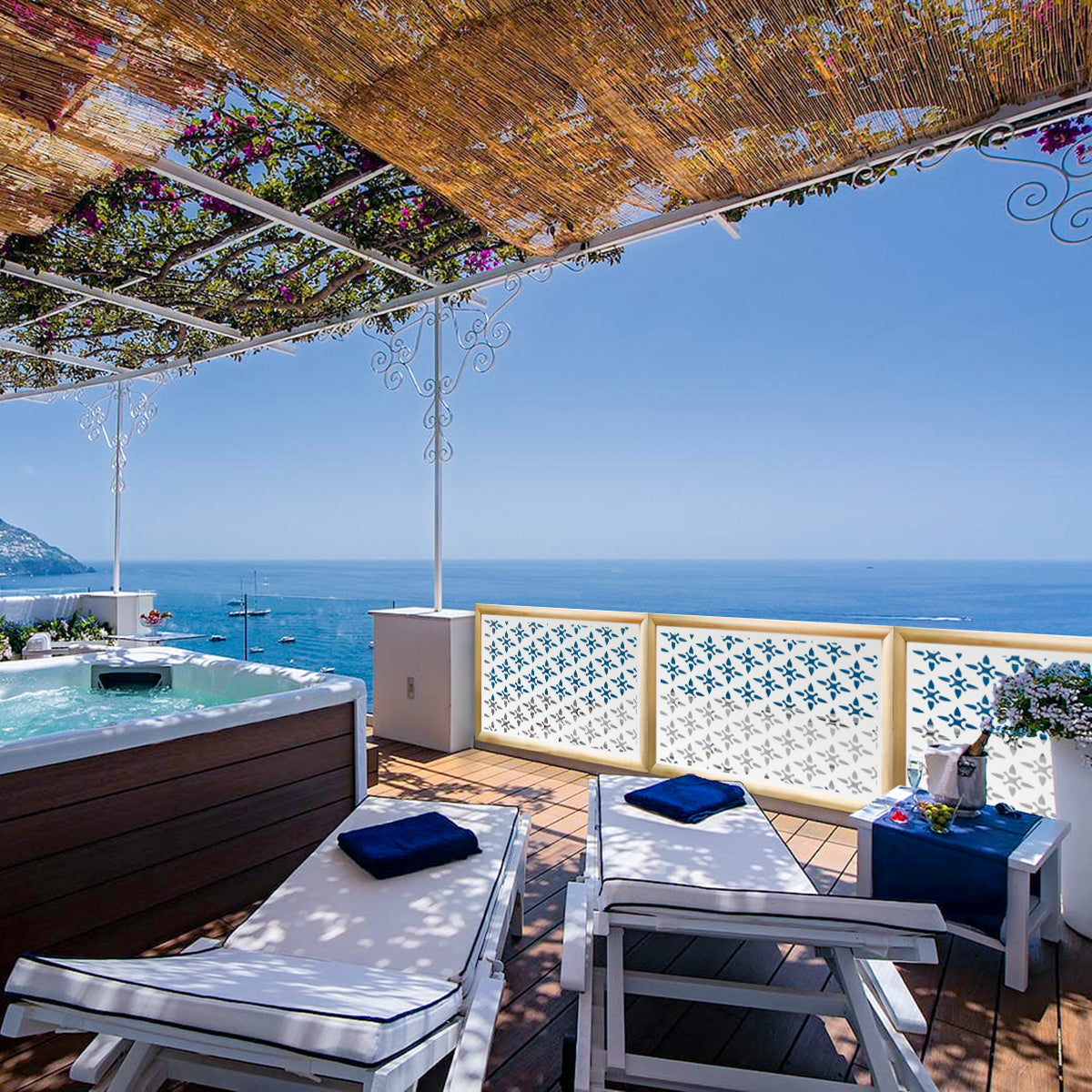 ZED - Moduli Decorativi in Legno e PVC Colore: bianco, Misura: 47x94 cm