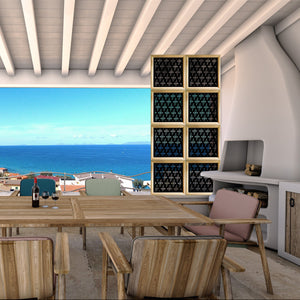 ZED - Moduli Decorativi in Legno e PVC Colore: nero, Misura: 73x73 cm