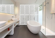 ZED - Pannello in PVC traforato - Parasole Misura: 98x198 cm, Colore: bianco