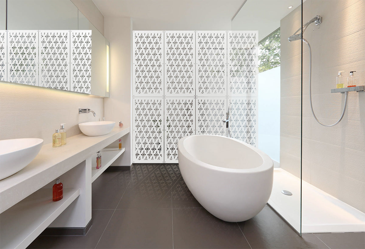 ZED - Pannello in PVC traforato - Parasole Misura: 98x198 cm, Colore: bianco