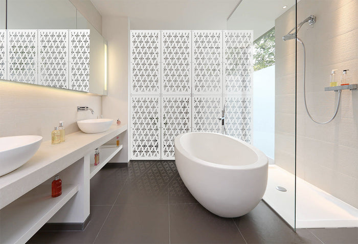 ZED - Pannello in PVC traforato - Parasole Misura: 73x148 cm, Colore: bianco