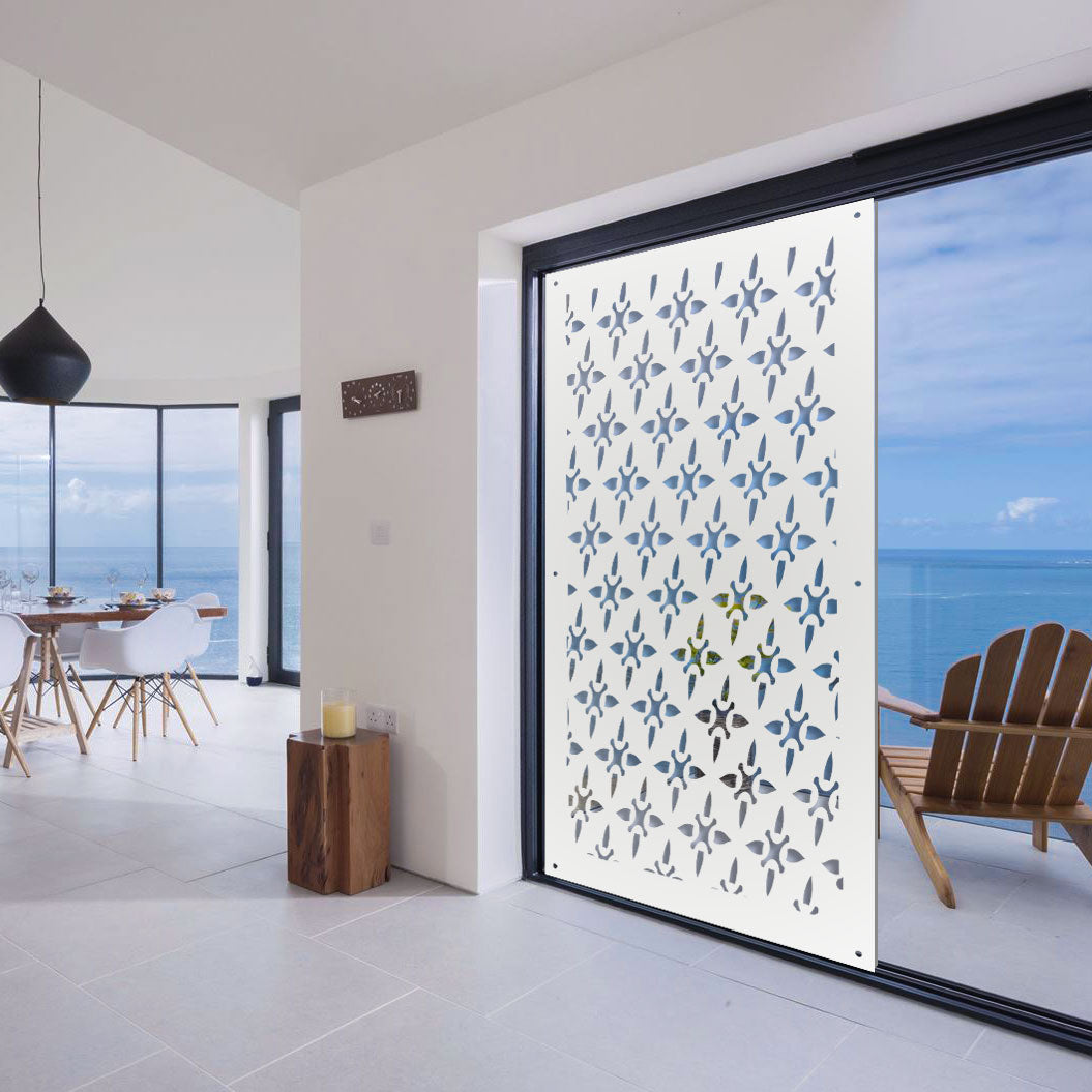 ZED - Pannello in PVC traforato - Parasole Misura: 98x198 cm, Colore: bianco