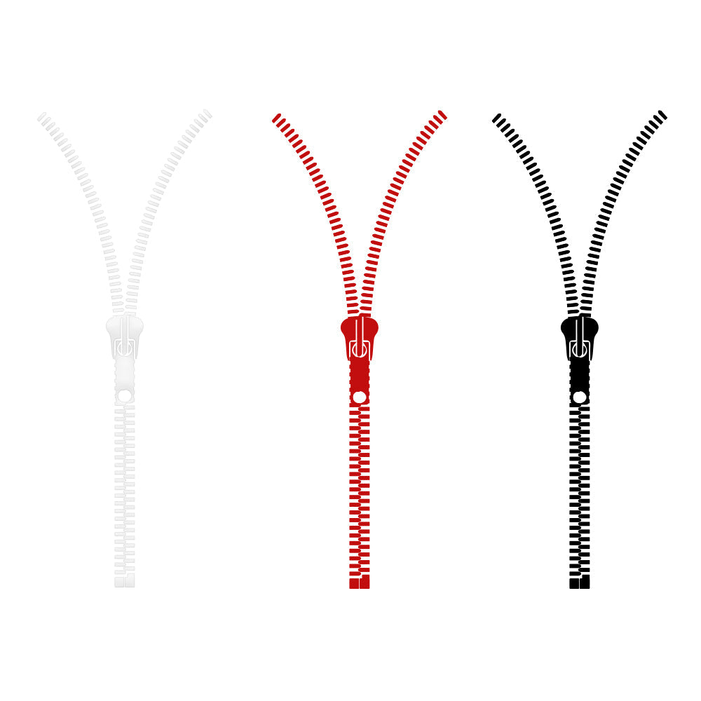 ZIP LINE - Adesivo murale wall sticker in vinile 55x150 cm Colore: bianco