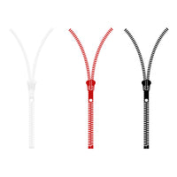 ZIP LINE - Adesivo murale wall sticker in vinile 55x150 cm Colore: nero