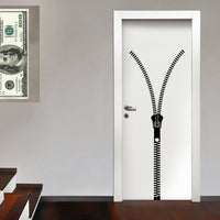 ZIP LINE - Adesivo murale wall sticker in vinile 55x150 cm Colore: nero