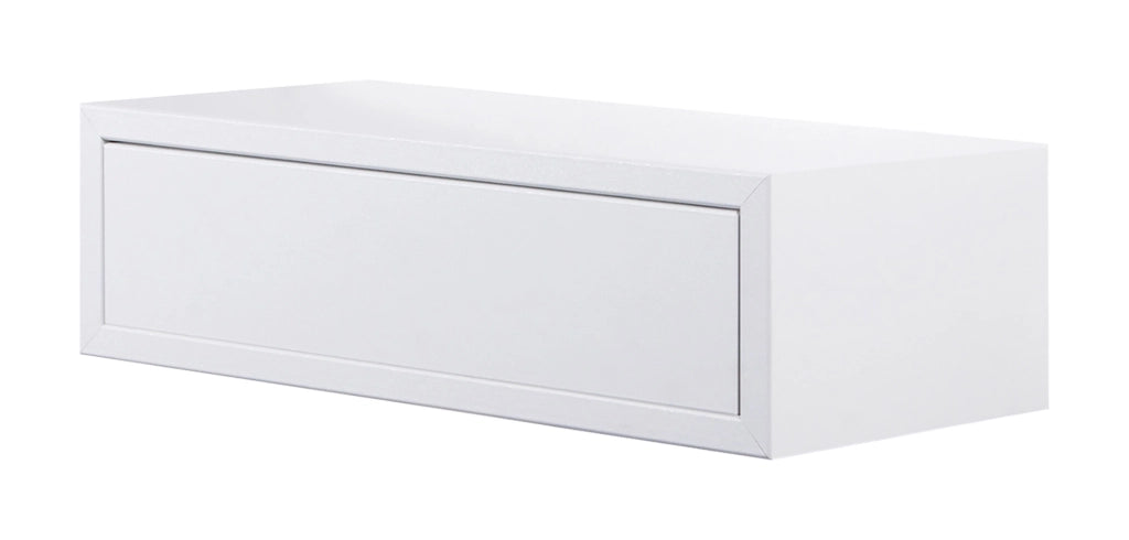 Mensola da Parete 1 Cassetto 45x13,4x20 cm in Fibra di Legno Lego Bianco