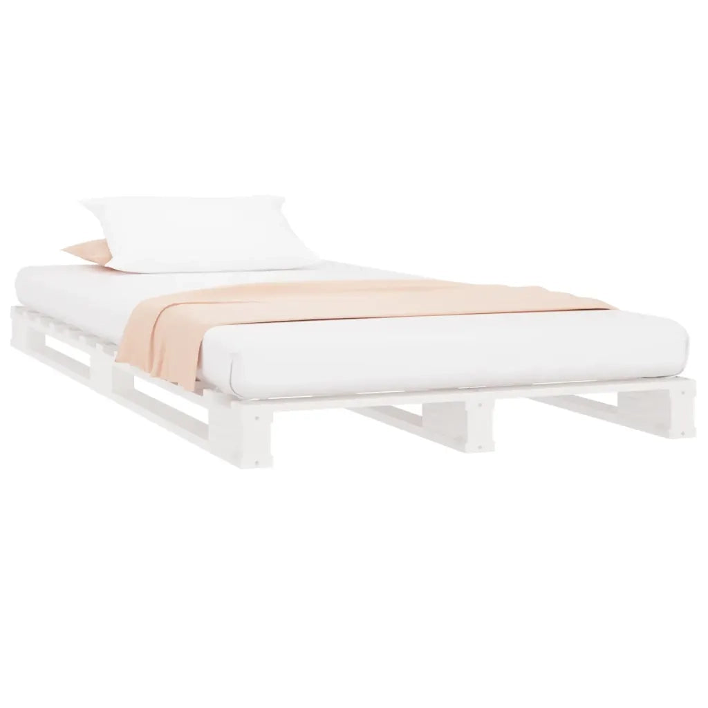 Letto a Pallet Bianco 75x190 cm Small Single Legno di Pino 821418