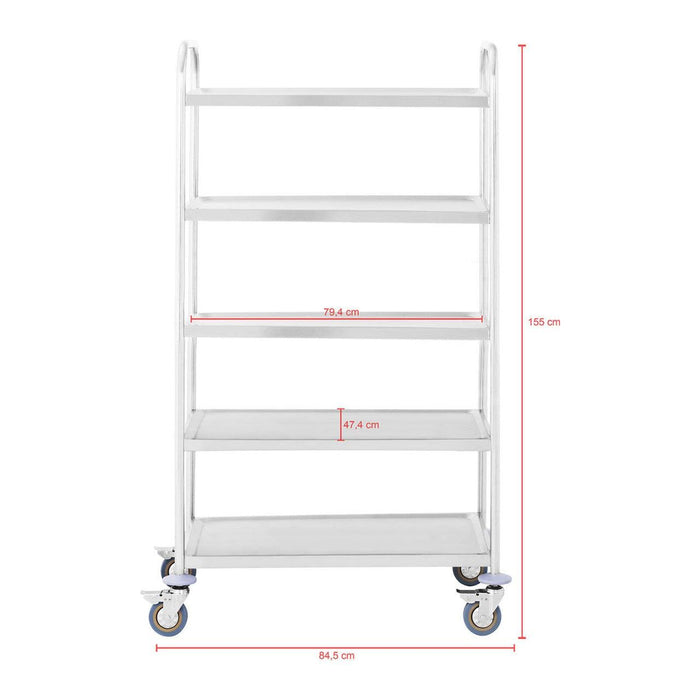 Carrello di servizio - 4 ripiani - acciaio 200 kg 14_0000942