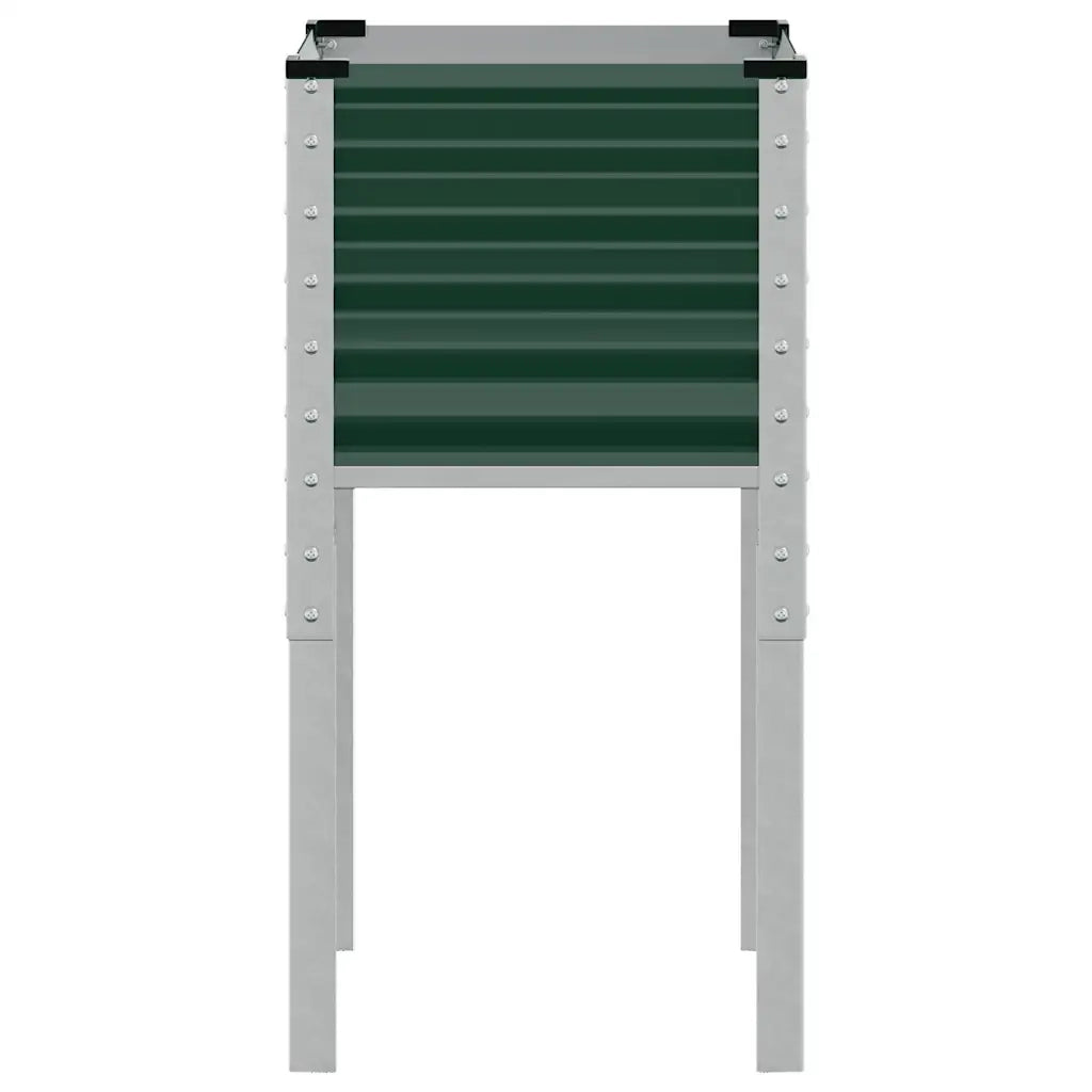 Fioriera da giardino verde 45x45x88 cm in acciaio 4008963
