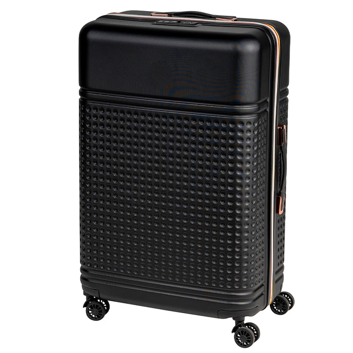 Set 4 Valigie Rigide in ABS da Viaggio Nero con Ruote Easy Roll e Beauty Case