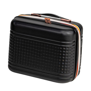 Set 4 Valigie Rigide in ABS da Viaggio Nero con Ruote Easy Roll e Beauty Case