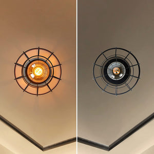 ZMH Lampada da soffitto metallo nero stile industriale retrò attacco E27 per corridoio cucina camera da letto soggiorno