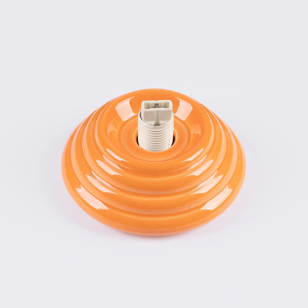 Plafoniera bagno sfera vetro opale arancio IP44 G9