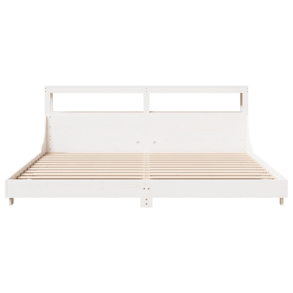 Letto senza Materasso Bianco 180x200 cm Legno Massello di Pino 3306412