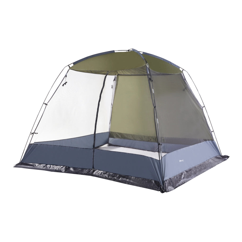 Gazebo da Giardino Beekdaelen con Zanzariere 305 x 305 x 213 cm Grigio / Verde Oliva pro.tec