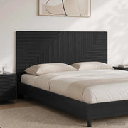 Testiera da Muro HAARLEM Nero Legno ingegnerizzato 896966