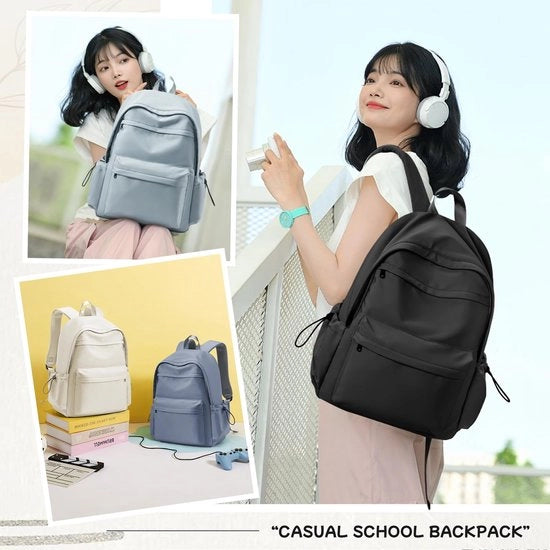 Borsa da Spalla per Ragazze Adolescenti Causal Daypack Damen Rucksack Leggero per Ragazze Scuola Borsa da Spalla per Laptop 14 pollici Wasserdotta