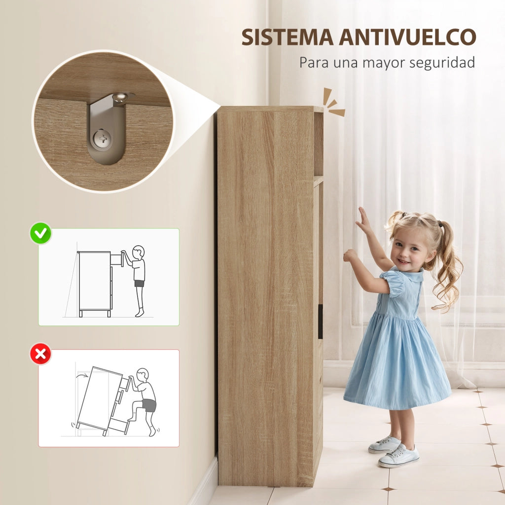 Mobile bagno con 2 cassetti e ripiani regolabili ¨C Xylo ¨C 50x25x100 cm naturale