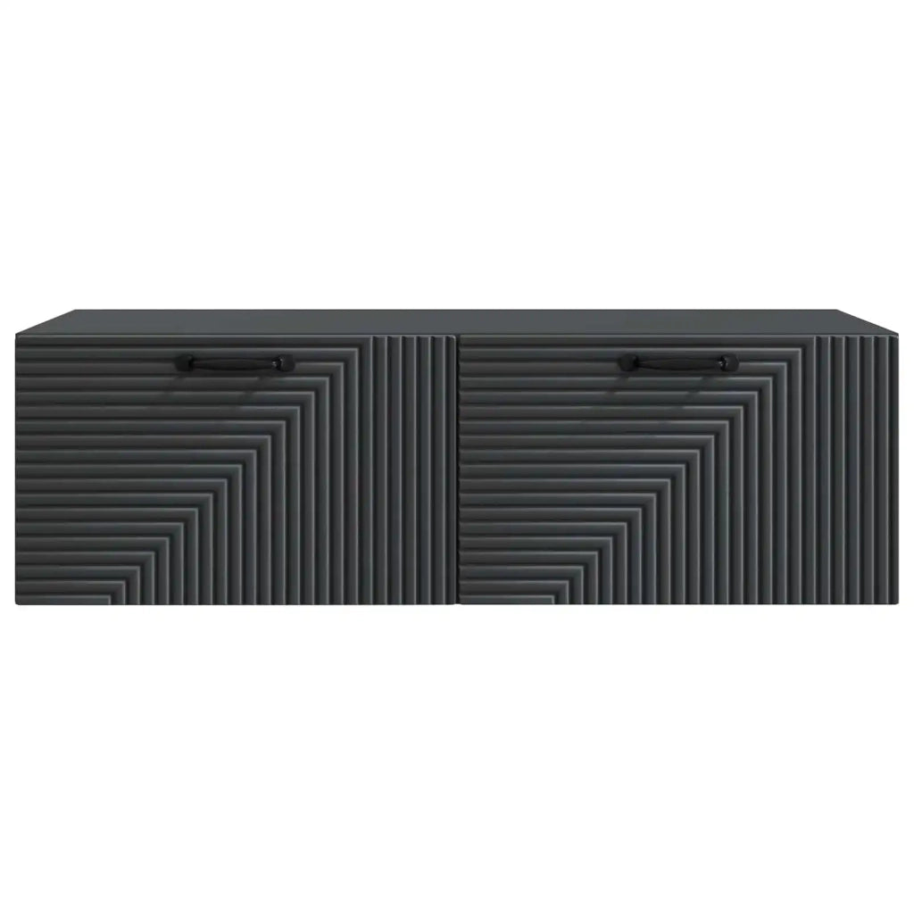 Mobile Porta TV da Muro Montaggio a parete Nero 98 x 41 x 30 cm