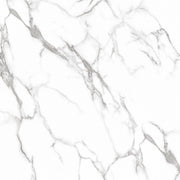 Set 22 Piastrelle Autoadesive per Pavimento e Parete 30x30 cm 2 mq in LTV PVC Effetto Marmo Bianco