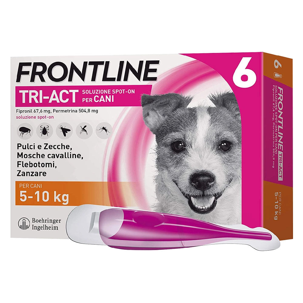 ANTIPARASSITARIO 'FRONTLINE TRI-ACT' cani  5/10 kg - 6 pipette ml 1  - FRONTLINE