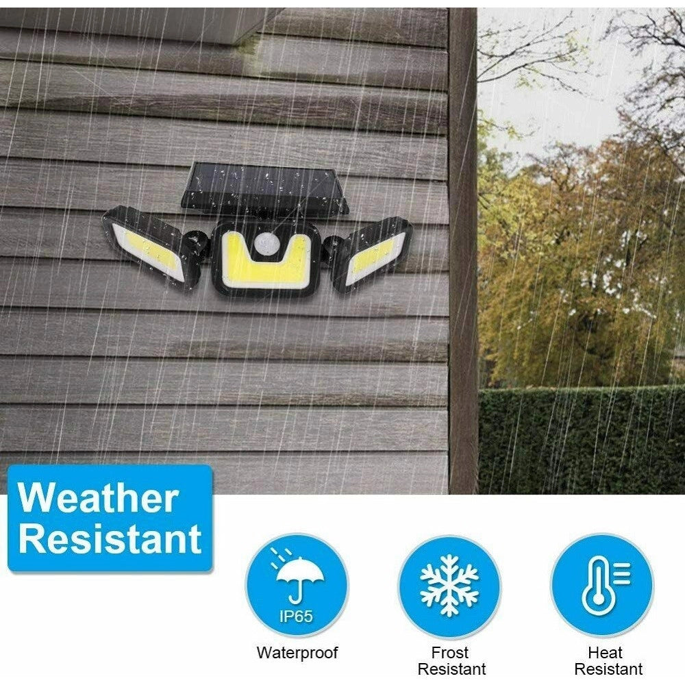 Trade Shop - Faretto Led Esterno Con Pannello Solare E Sensore Di Movimento Crepuscolare Ip65 -