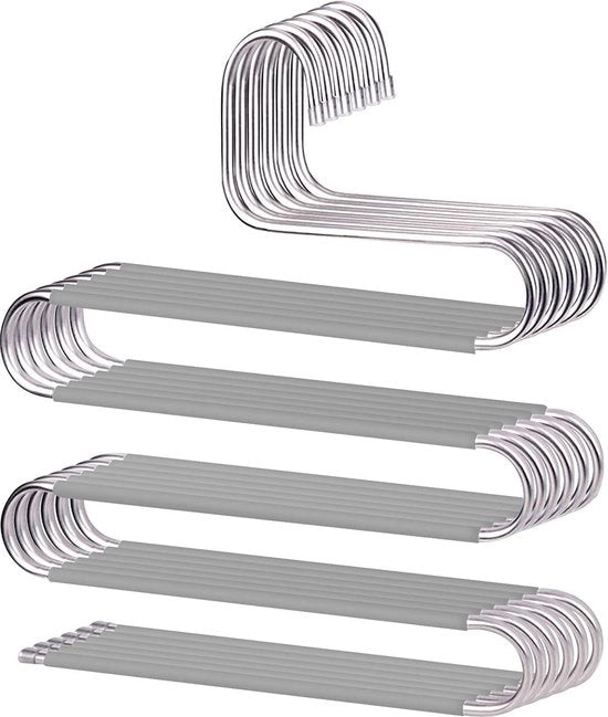 Hangers per S-Vorm per 6 pezzi in Acciaio Inossidabile - Organizzatore per Abiti e Accessori per la Stanza Vestita