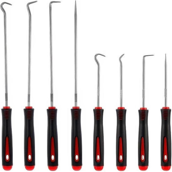Set di uncordatura e uncacco per autoreparazione, 8 pezzi, 24/16,5 cm, uncordatura e uncacco a precisione, set di uncacco e uncordatura, attrezzatura autopick, set di uncacco e uncordatura per serbatoi e guarnizioni, O-Ring.