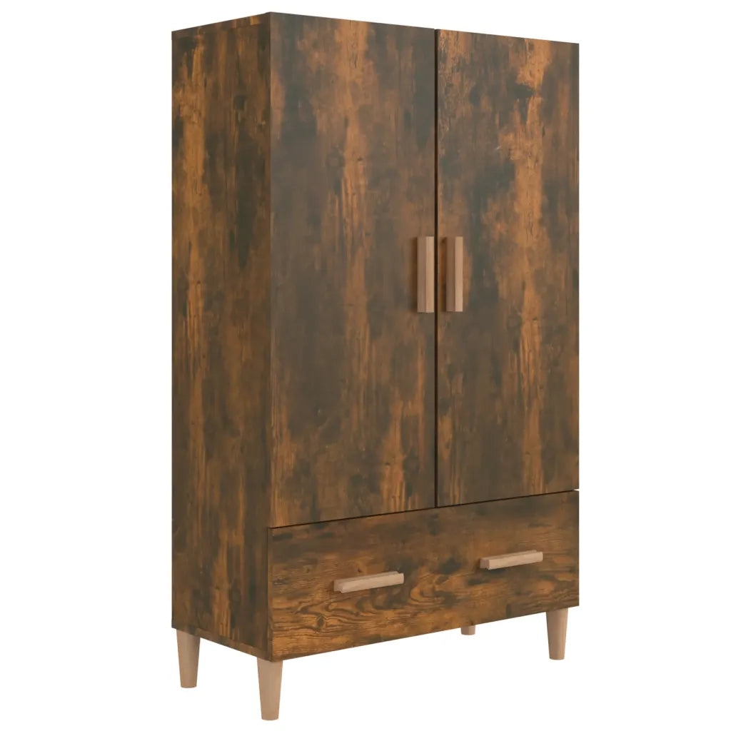 Credenza-Buffet-Armadio da cucina Rovere Fumo 70x31x115 cm in Legno Multistrato 875479
