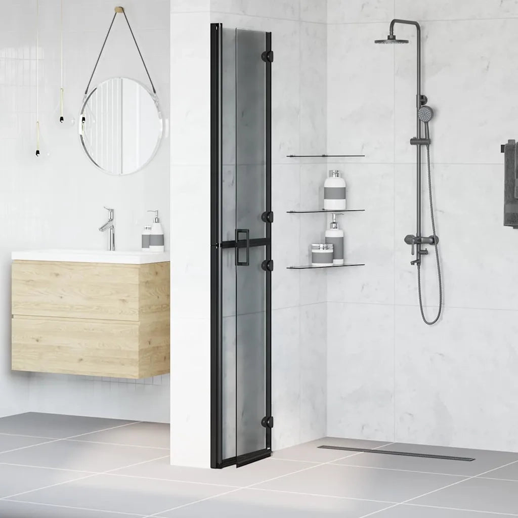Parete doccia walk-in Nero 80 x 6,5 x 190 cm CFW1884827