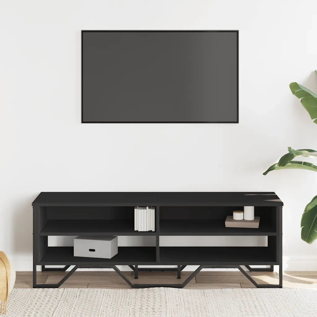 vidaXL Mobile Porta TV Nero 122x34x41 cm in Legno Multistrato
