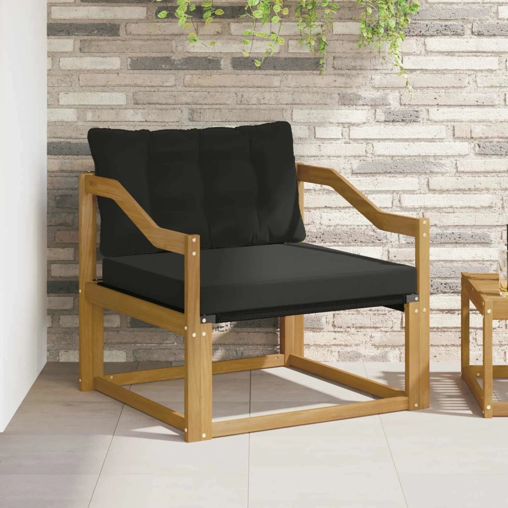 Set di divani da esterno-Sofa da giardino Legno di Acacia Massello e Textilene 644277