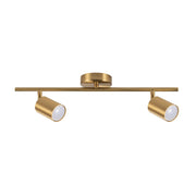 Plafoniera/Applique doppio spot oro 2xGU10 10W Polux