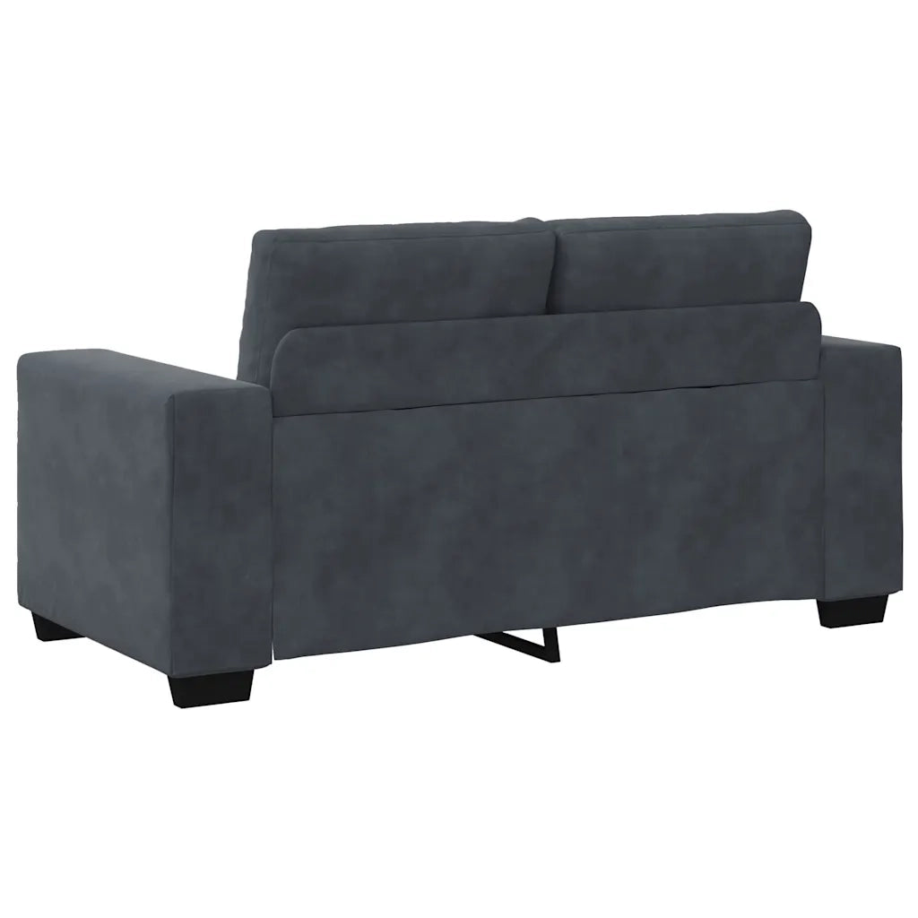 Set divano a 2 pz con Cuscini in Velluto Grigio Scuro 3324722
