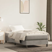 Materasso a Molle-Materasso per letto Grigio Chiaro 100x220x20 cm in Velluto