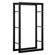 Portalegna Legnaia in Ferro 60x25x100 cm da Interno Max 100Kg  Nero