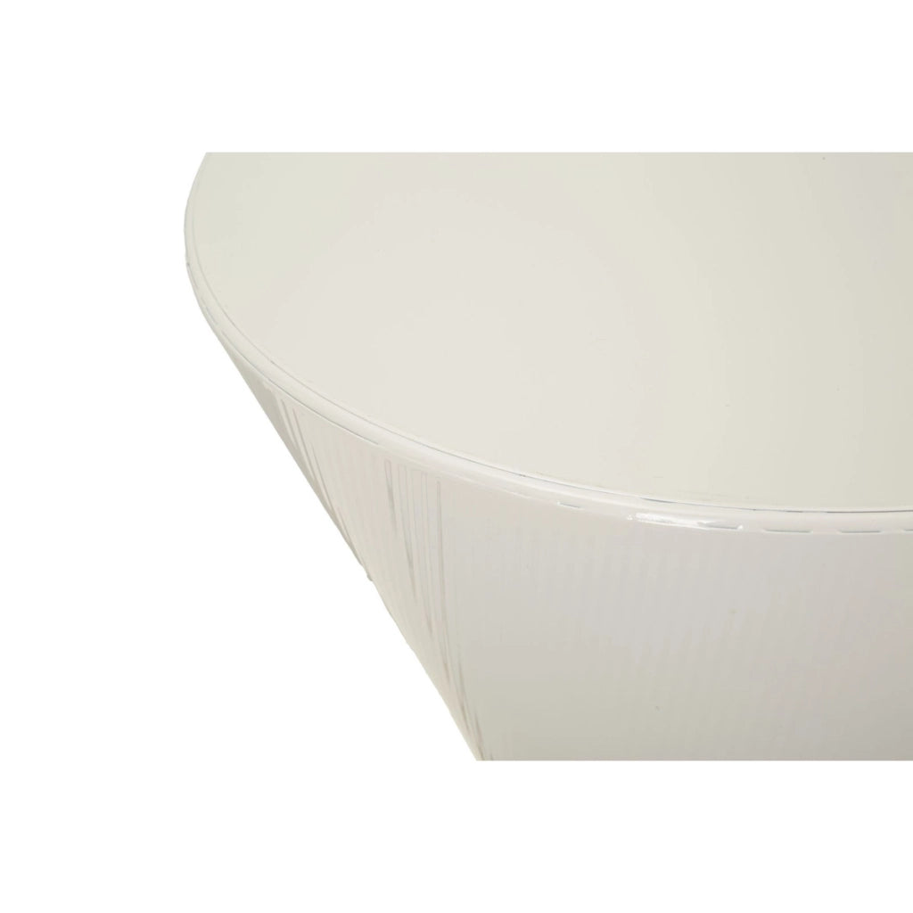 Tavolino VKH1083, Bianco, Metallo, 45x45x55 cm
