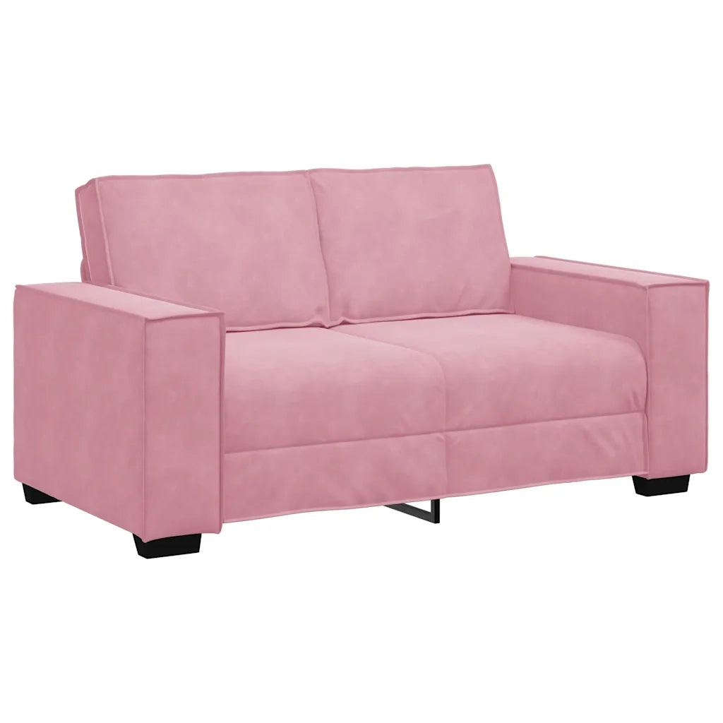 Set di Divani 2 pz con Cuscini rosa in Velluto 3324703