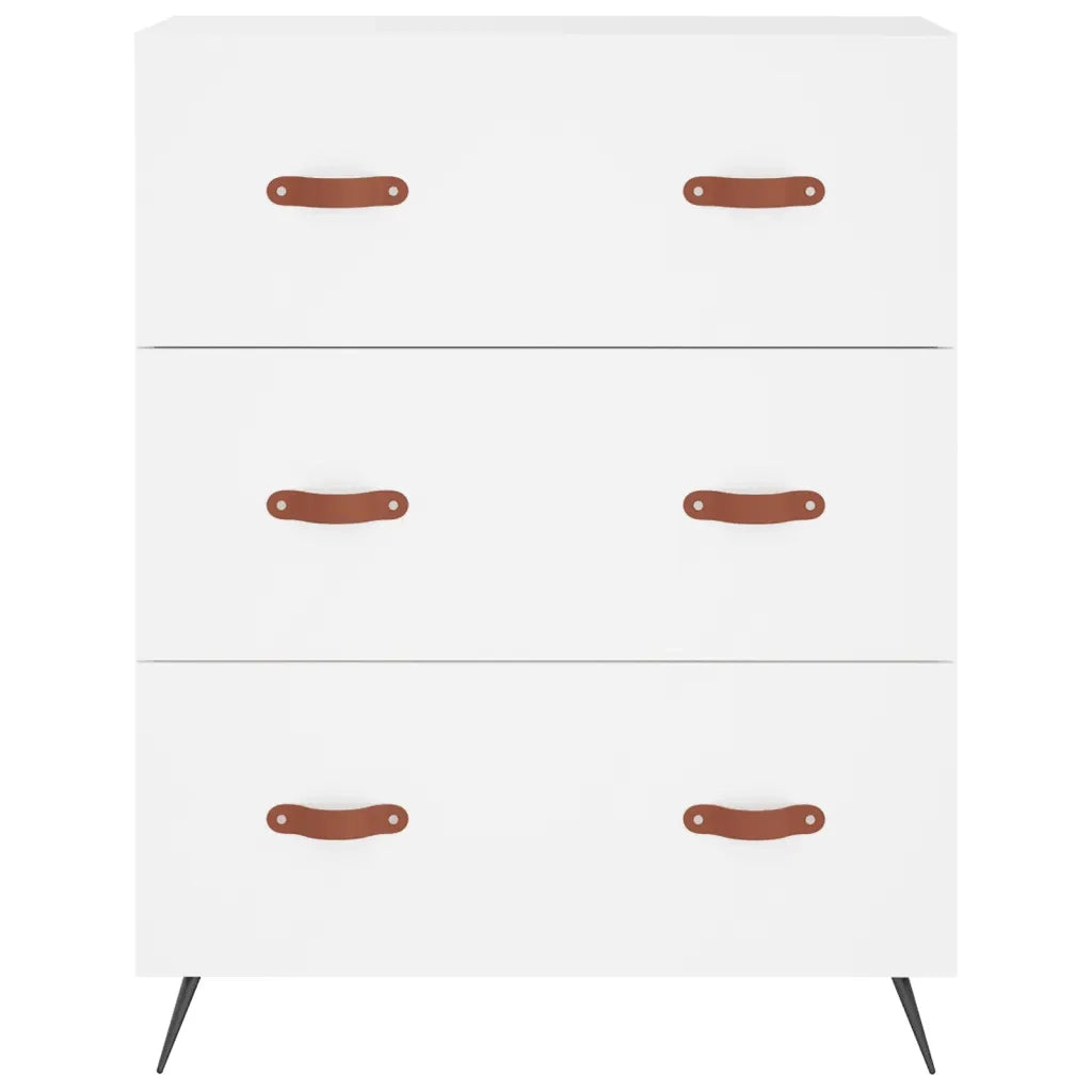 vidaXL Credenza Bianca 69,5x34x180 cm in Legno Multistrato